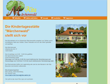 Tablet Screenshot of kita-maerchenwald.de